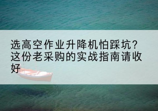 花垣高空作业升降机厂家推荐-选高空作业升降机怕踩坑？这份老采购的实战指南请收好